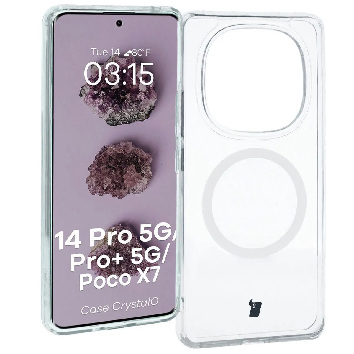Przezroczyste etui Bizon Case CrystalO do Xiaomi Redmi Note 14 Pro 5G / Xiaomi Redmi Note 14 Pro+ 5G / Xiaomi Poco X7